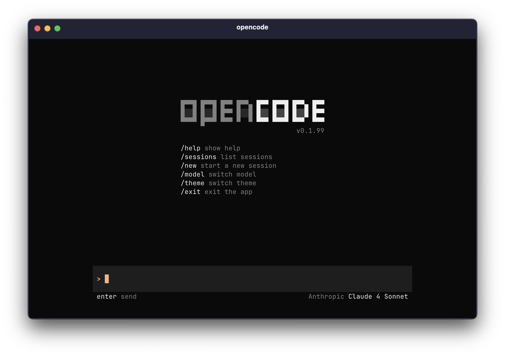 opencode Terminal UI